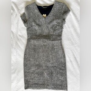 Banana Republic Split Neck Bouclé Sheath Dress